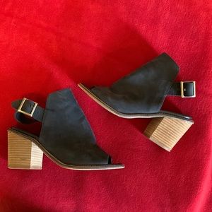 Chinese Laundry slingback open toe leather booties size 7.5